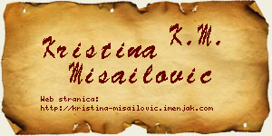 Kristina Misailović vizit kartica